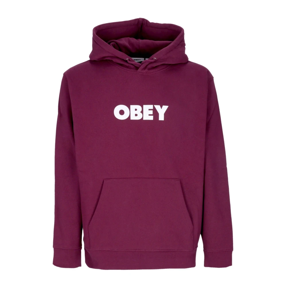 Obey Premium Bold Hood Fleece Sweatshirt Purple, Herr