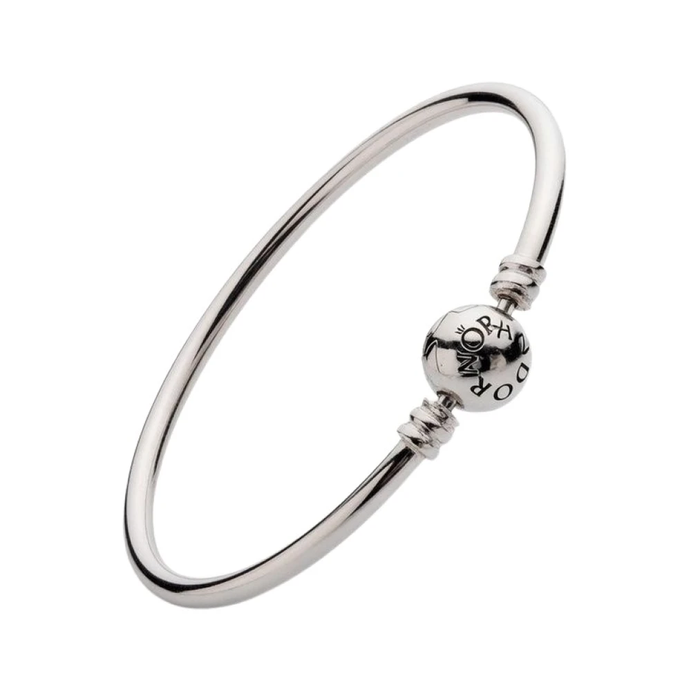 Pandora Bracelets, Female, One Size, Silver Bangle Bracelet Gray