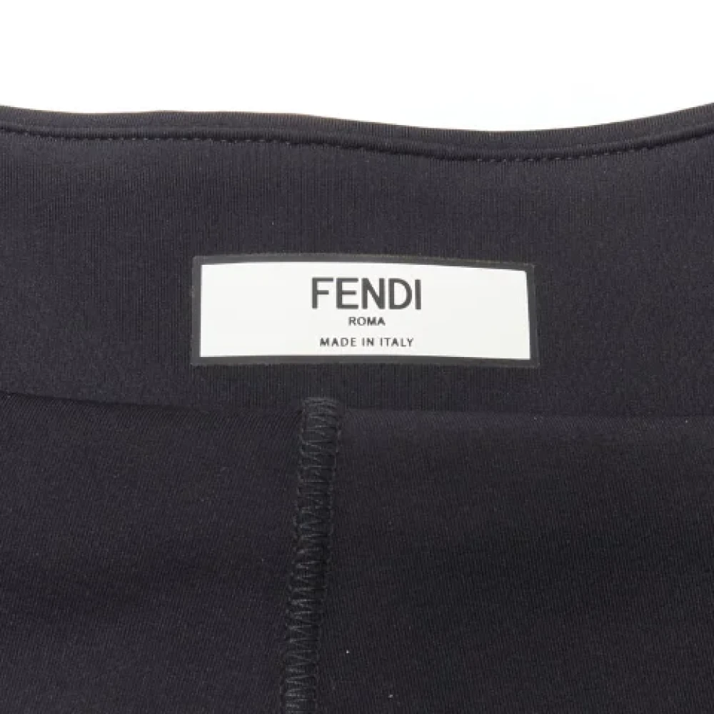 Fendi Vintage Pre-owned Polyester bottoms Black Dames