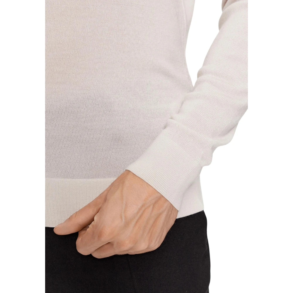 Calvin Klein Beige Merino Wol Trui Beige Heren