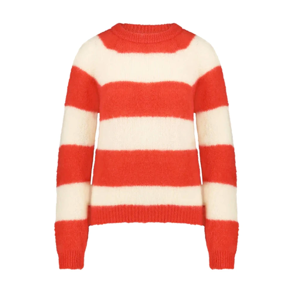 By-Bar Gestreepte Pullover 25115021 Red Dames