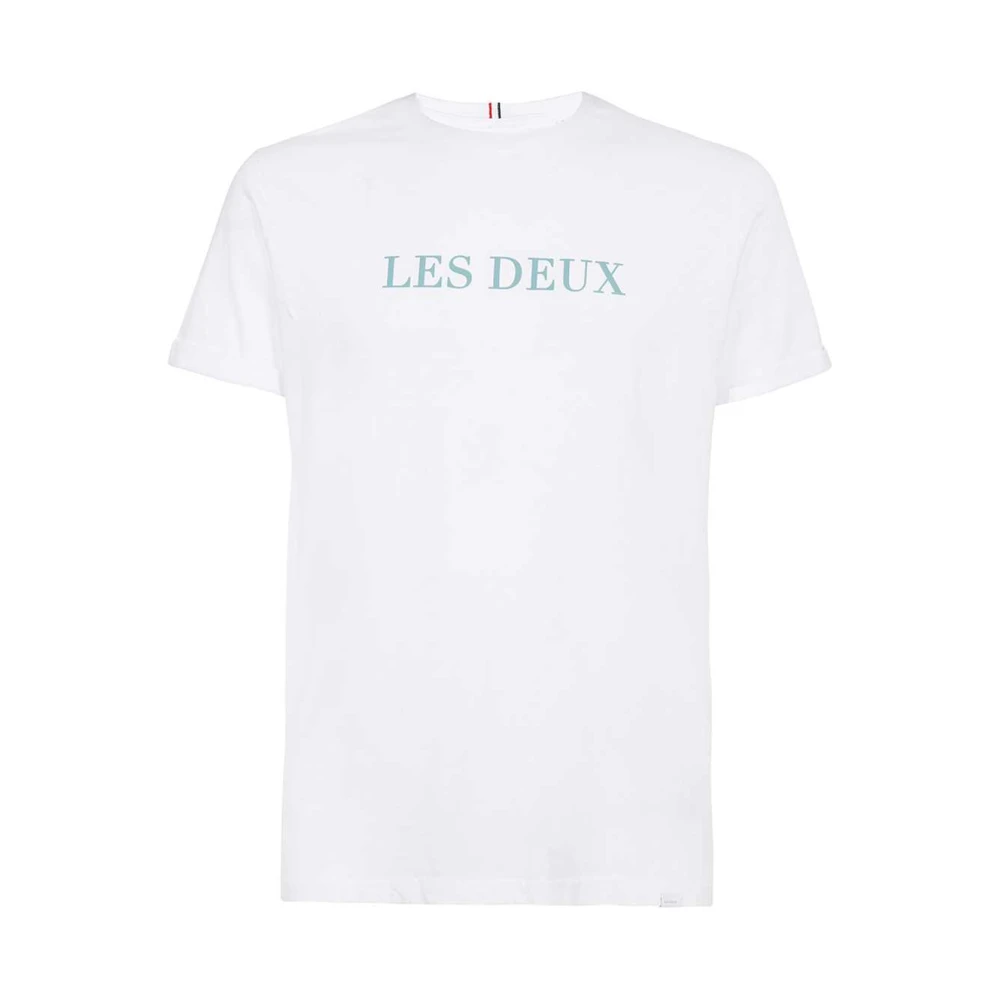 Les Deux Katoenen Logo T-shirt White Heren
