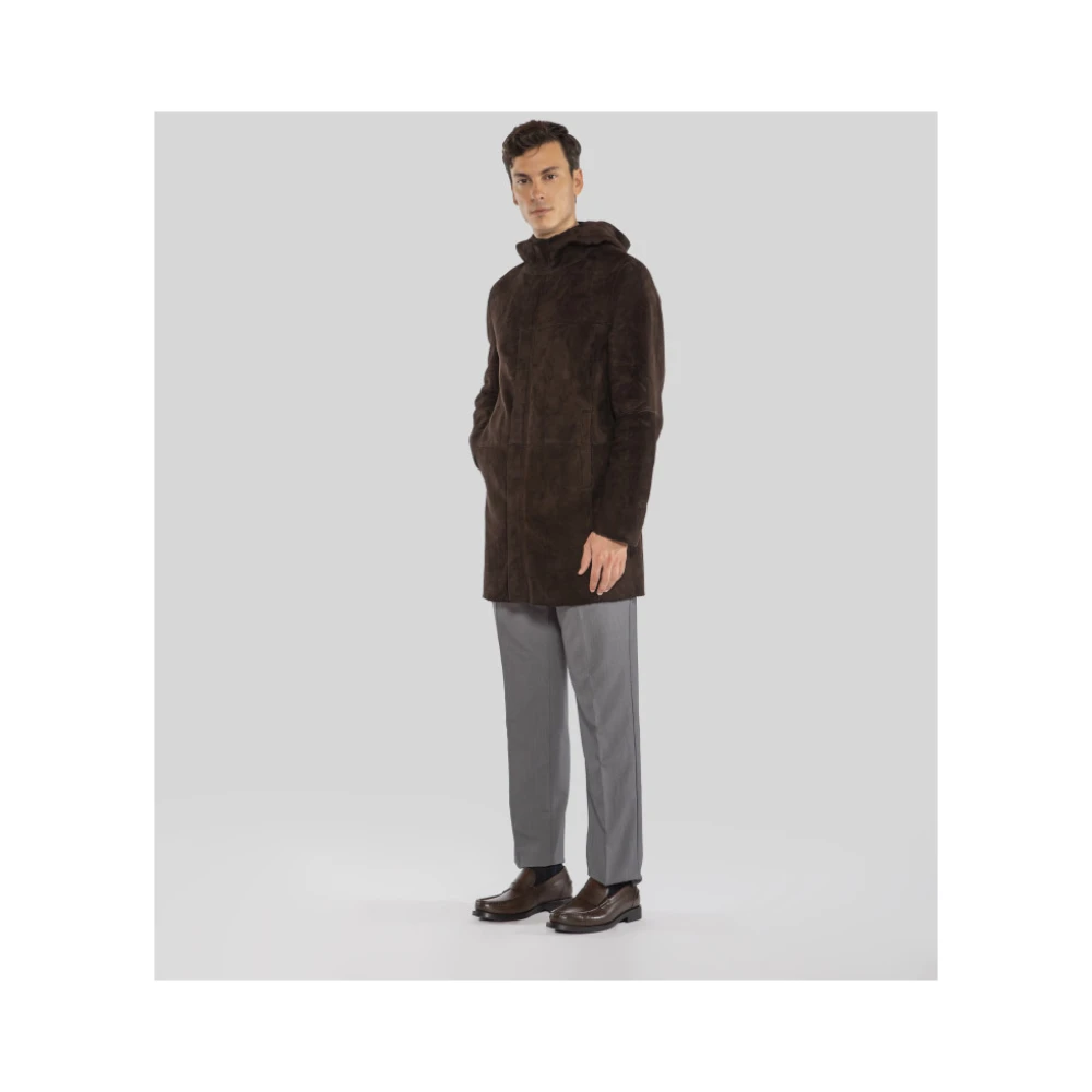 Gimo's Merinillo Suede Parka Superlight Brown Heren