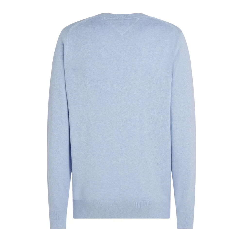 Tommy Hilfiger Iconische ronde hals katoen kasjmier trui Blue Heren