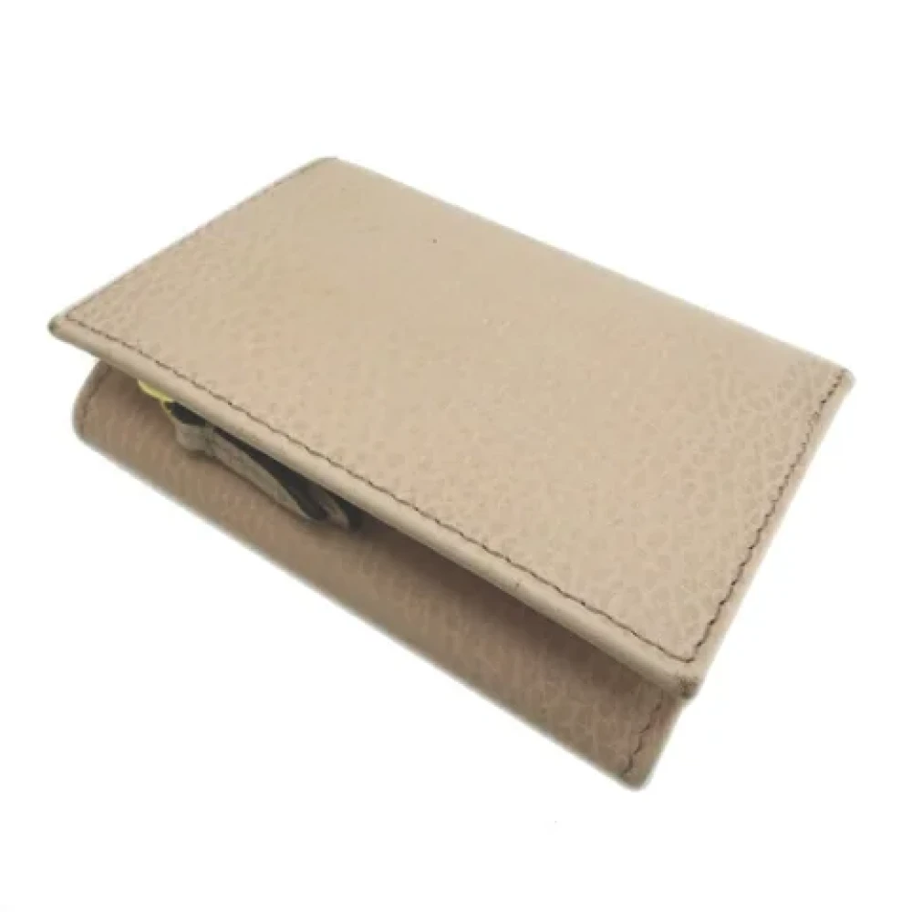 Gucci Vintage Pre-owned Leather wallets Beige Dames