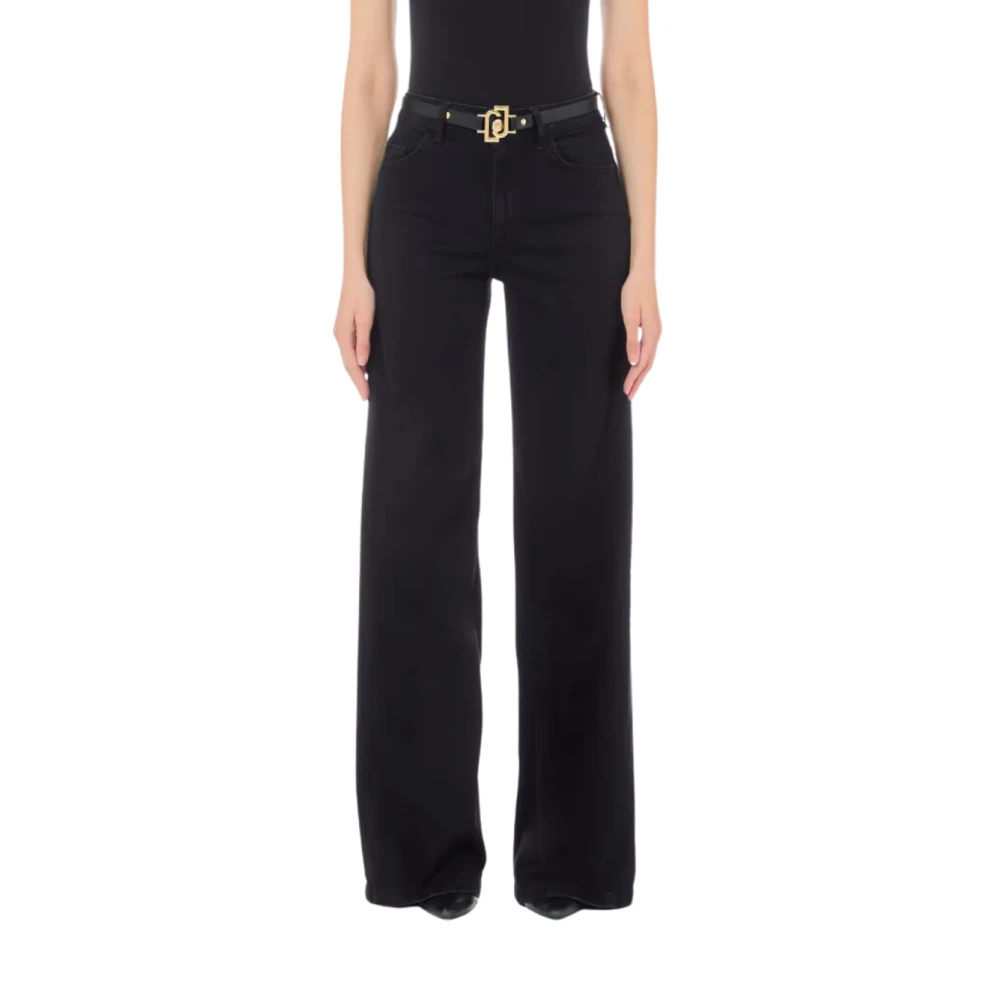 Liu Jo Wijde broek Black Dames