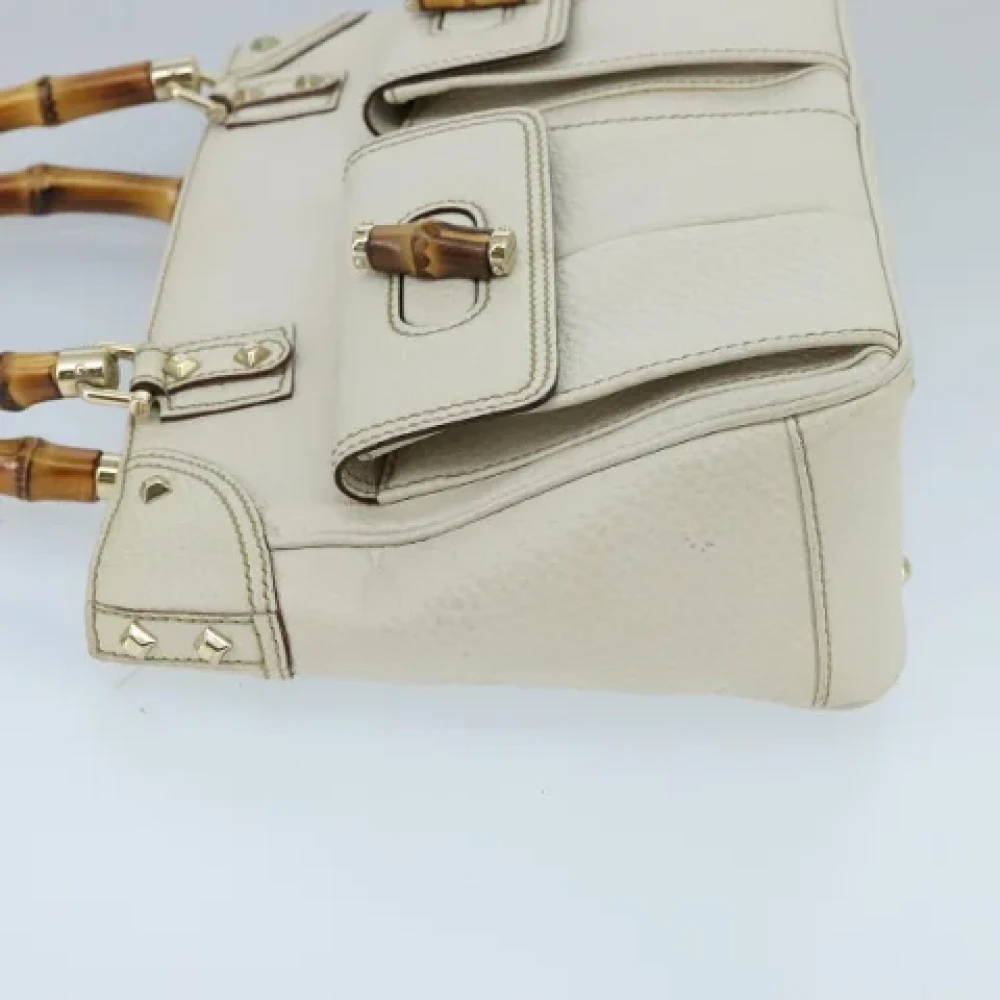 Gucci Vintage Pre-owned Leather handbags White Dames