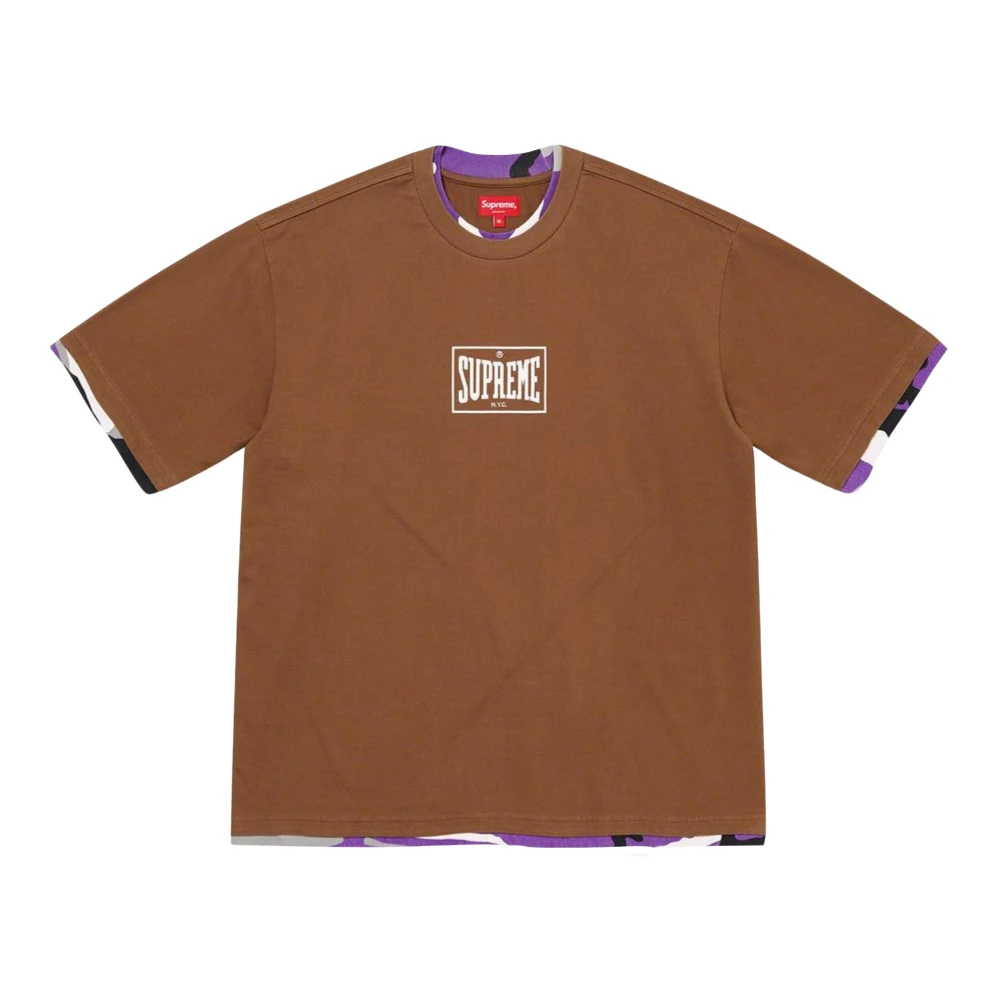 Supreme Gelaagd Bruin Katoenen T-shirt Brown Heren