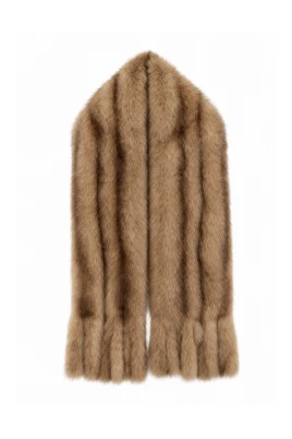 Lyxig scarf med fuskpälsdetaljer