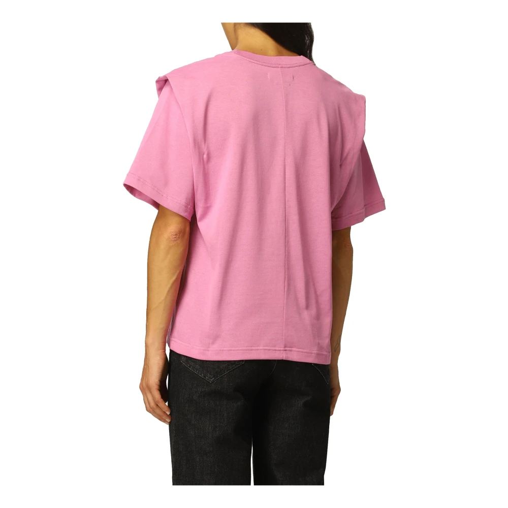 Isabel Marant Étoile Roze T-shirt van 100% katoen met korte mouwen Pink Dames