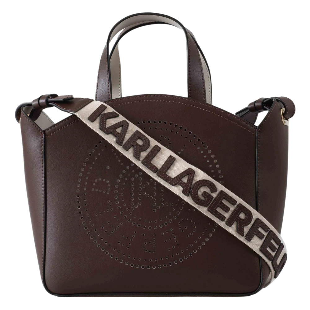 Karl Lagerfeld K Circle Kleine Tote TAS Geperforeerd Brown Dames