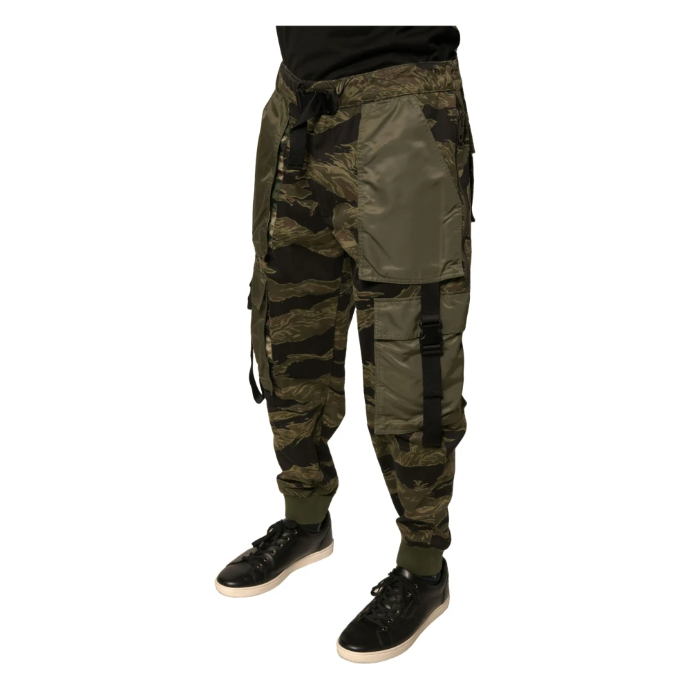 Dolce & Gabbana Groene Cargo Jogger Broek met Logo Green Heren