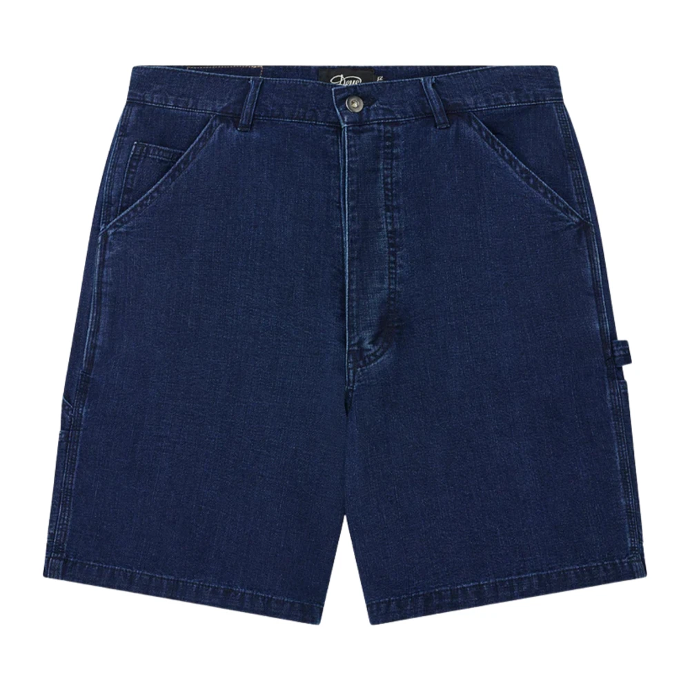 Deus Ex Machina Men's Blue Denim Shorts, W33, Big Fella Chambray Short