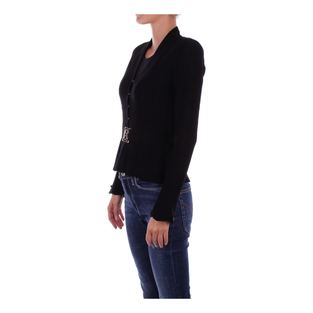 Blugirl Zwarte trui met knoopsluiting Black Dames