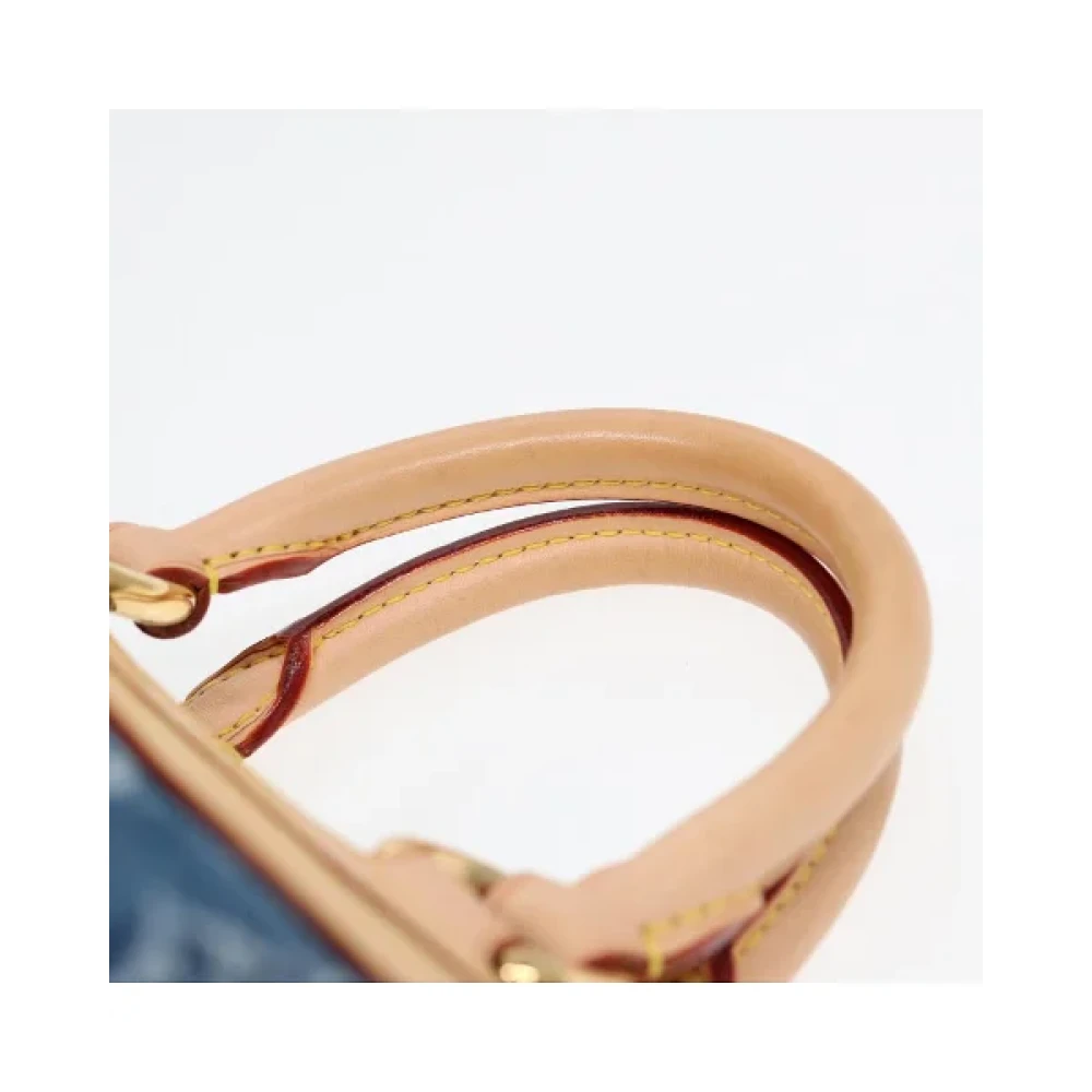 Louis Vuitton Vintage Pre-owned Denim handbags Blue Dames