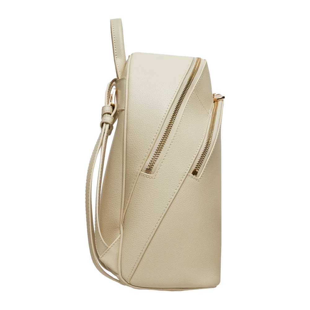 PATRIZIA PEPE Gehamerd lederen Fly schoudertas Beige Dames