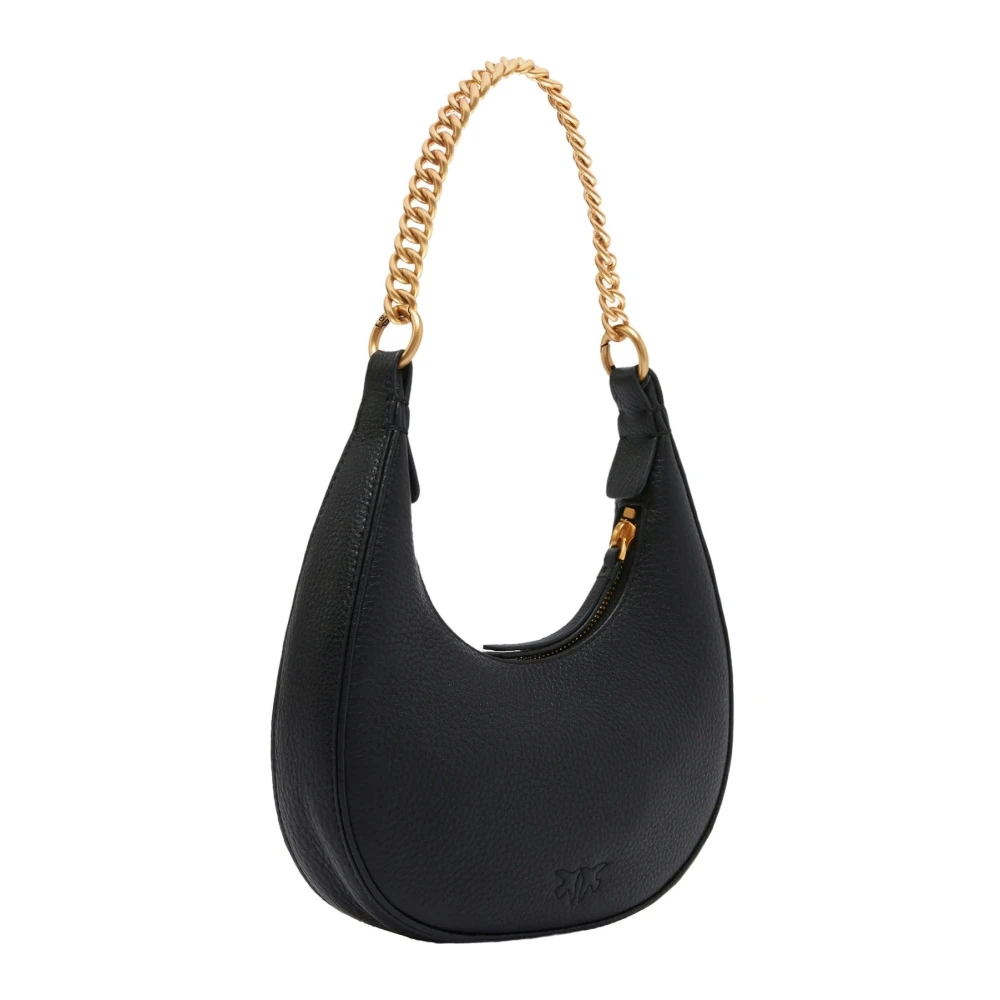 pinko Leren Handtas Stijl: 101433-A29Q-Z99Q Black Dames