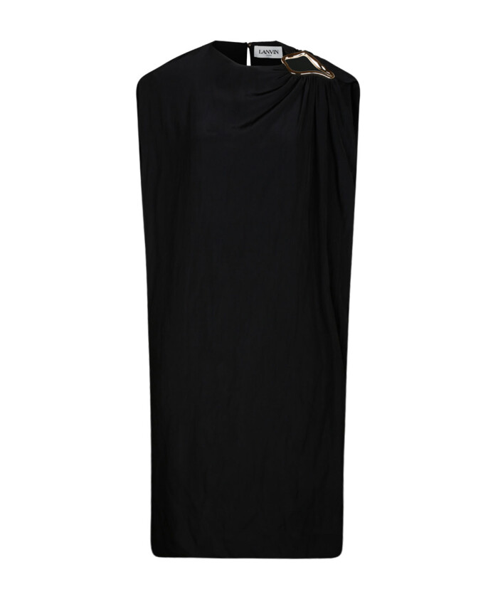 black-ring-detail-midi-dress