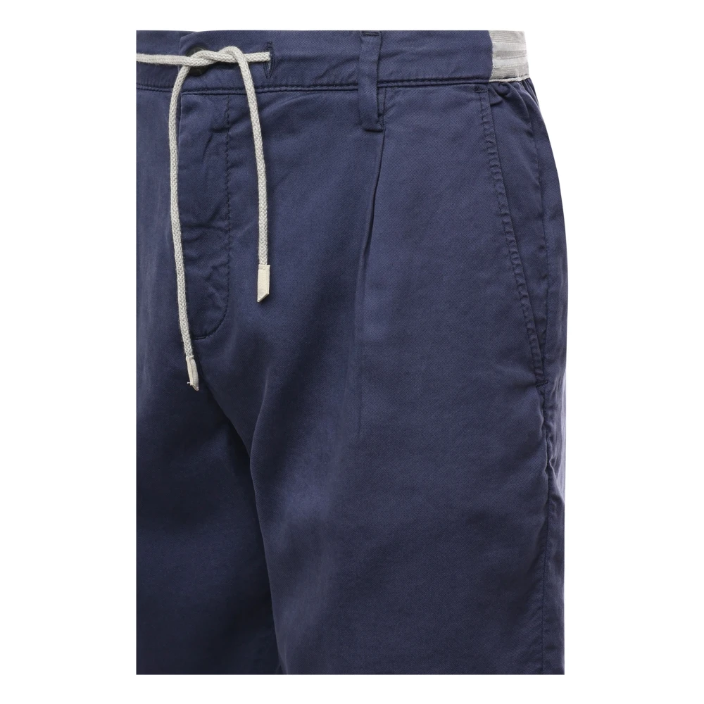 Eleventy Blauwe Bermuda Trekkoord Shorts Blue Heren
