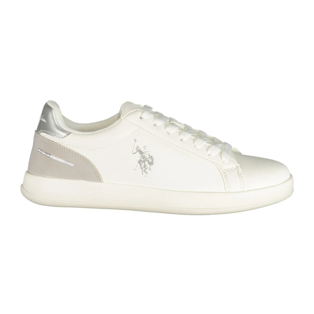U.s. Polo Assn. Women's White Sneakers, 2 Uk, Sports Shoe With Laces