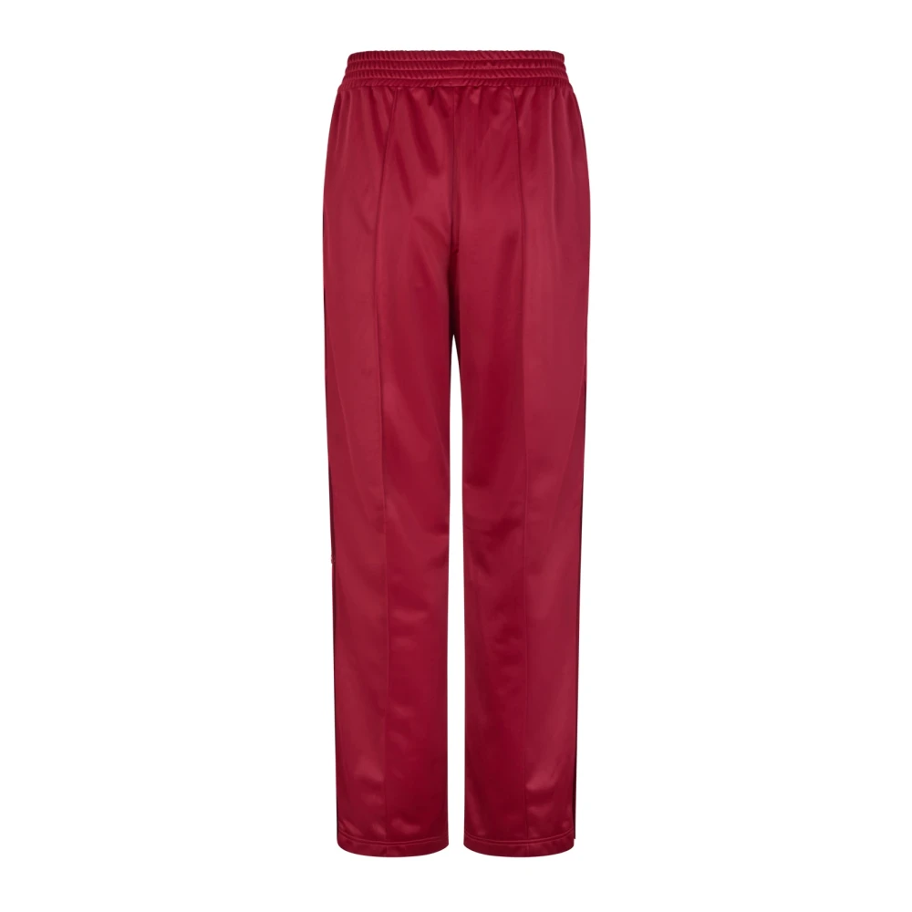 Cras Rode Straight Broek met Witte Piping Red Dames