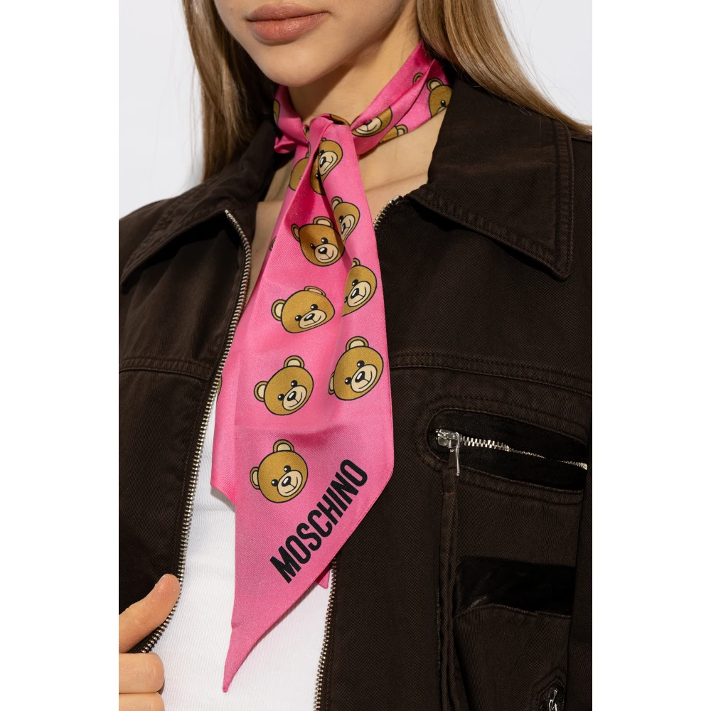 Moschino Bedrukte sjaal Pink Heren