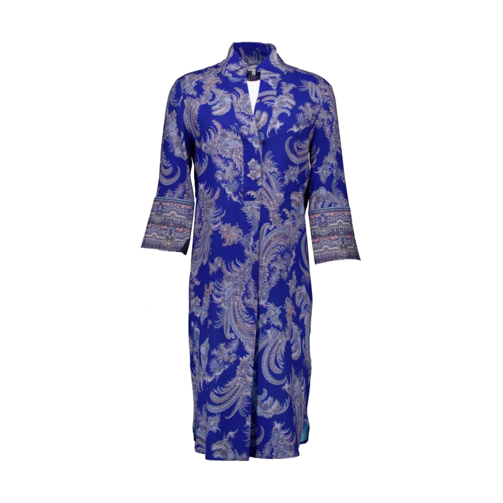 Dea Kudibal Blauwe Paisley Kimono-Geïnspireerde Overhemdjurk Blue Dames