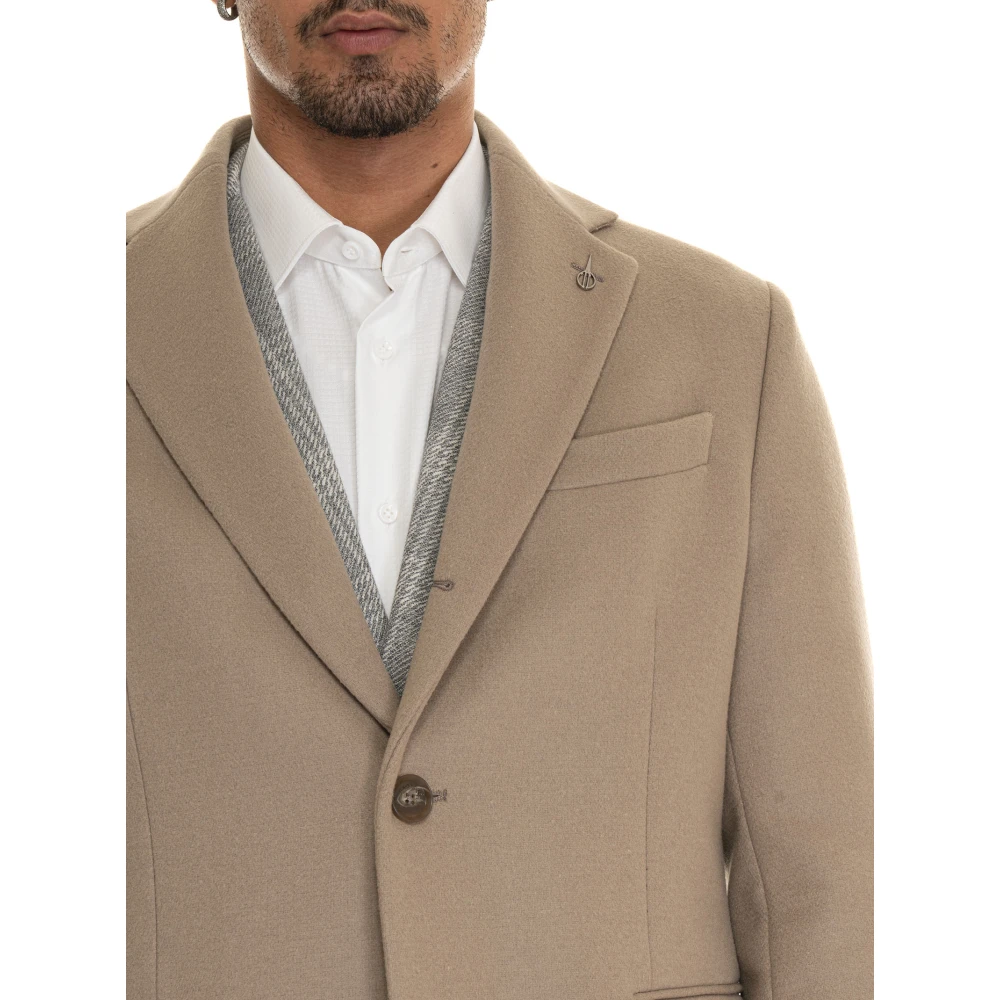 Paoloni Stijlvolle Winterjas voor Mannen Beige Heren