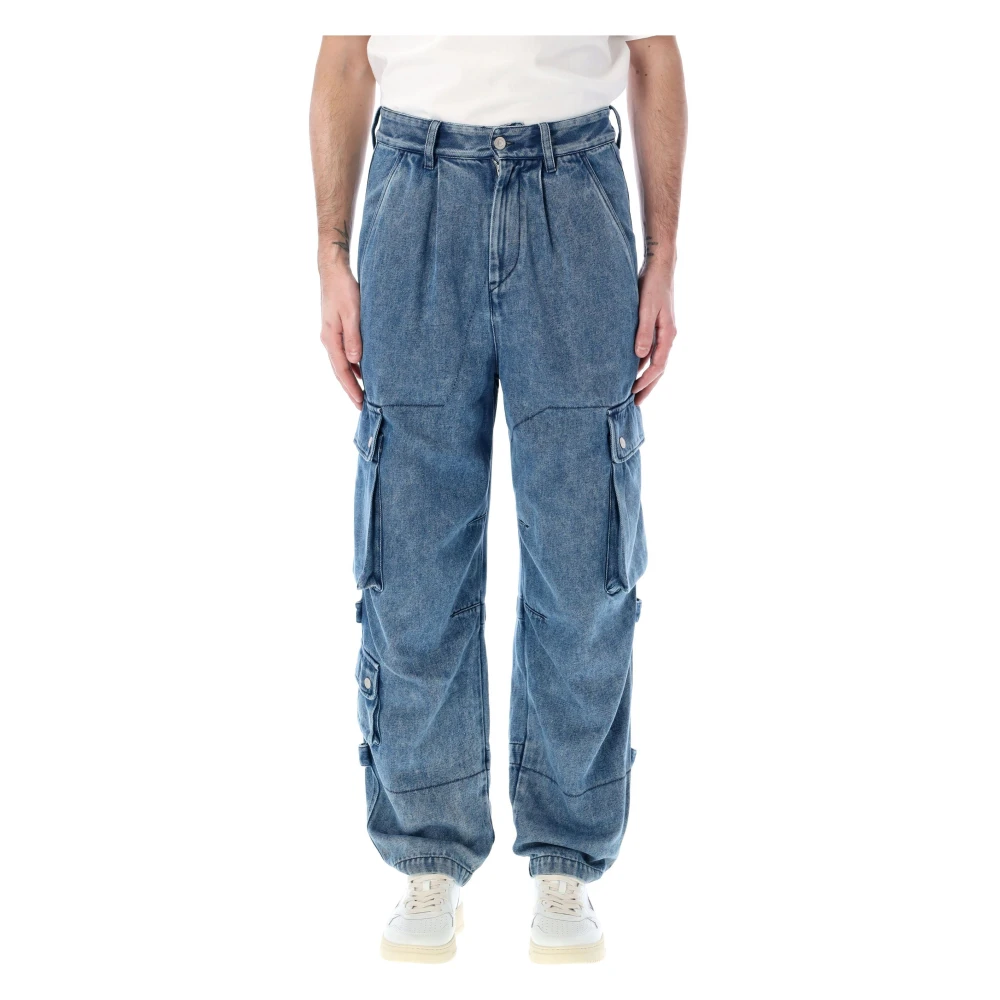Lys Blå Cargo Denim Jeans
