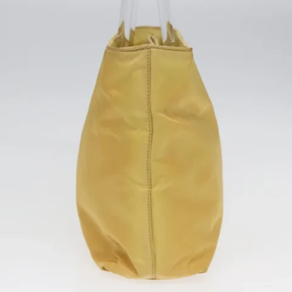 Prada Vintage Pre-owned Nylon handbags Yellow Dames