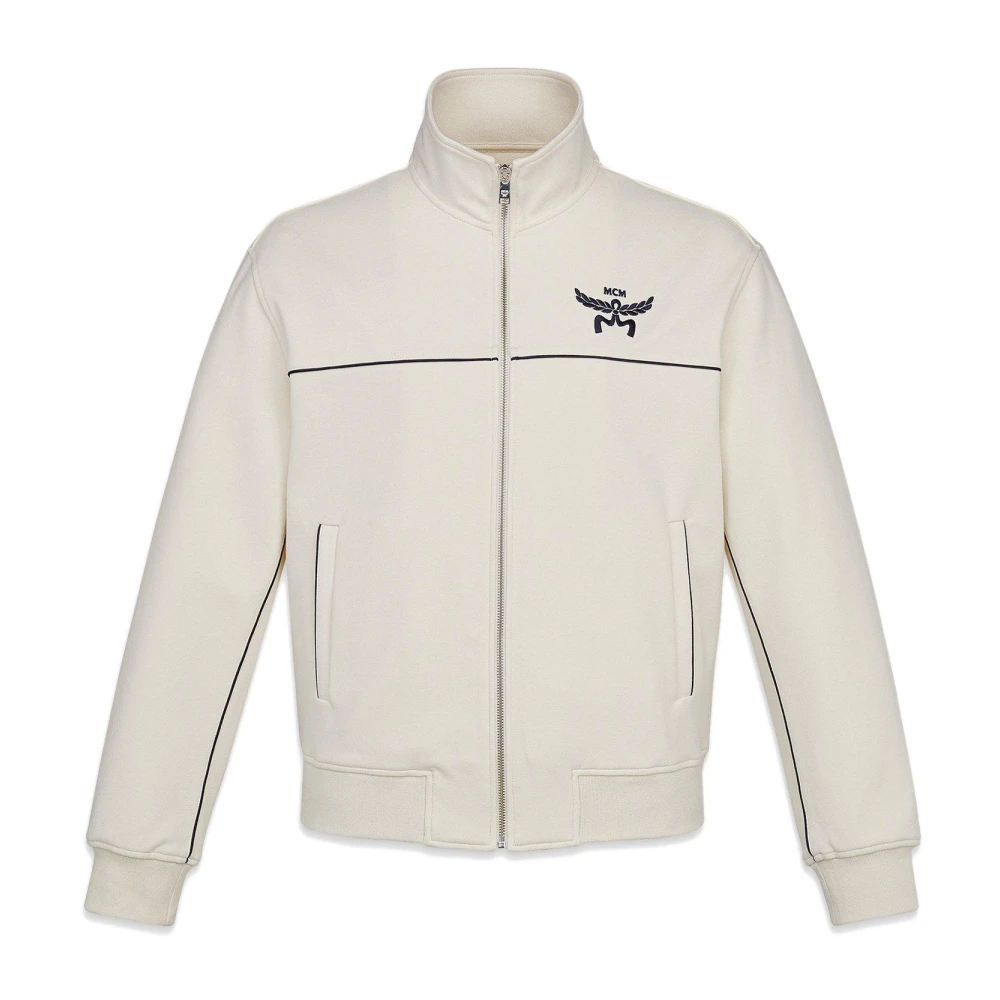 MCM Essentiële trainingsjas in Romanit met logo White Heren