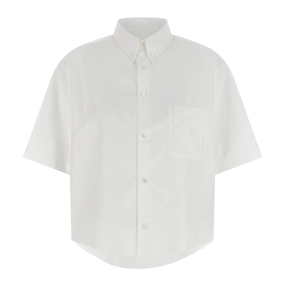 Maison Margiela Women's White Shirts, S, Cotton Poplin Shirt