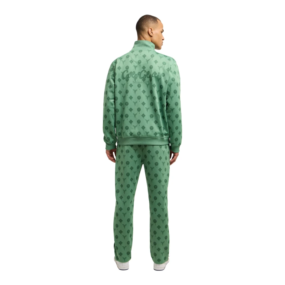 carlo colucci Veelzijdig Tracksuit Set met Uniek Badge Green Heren