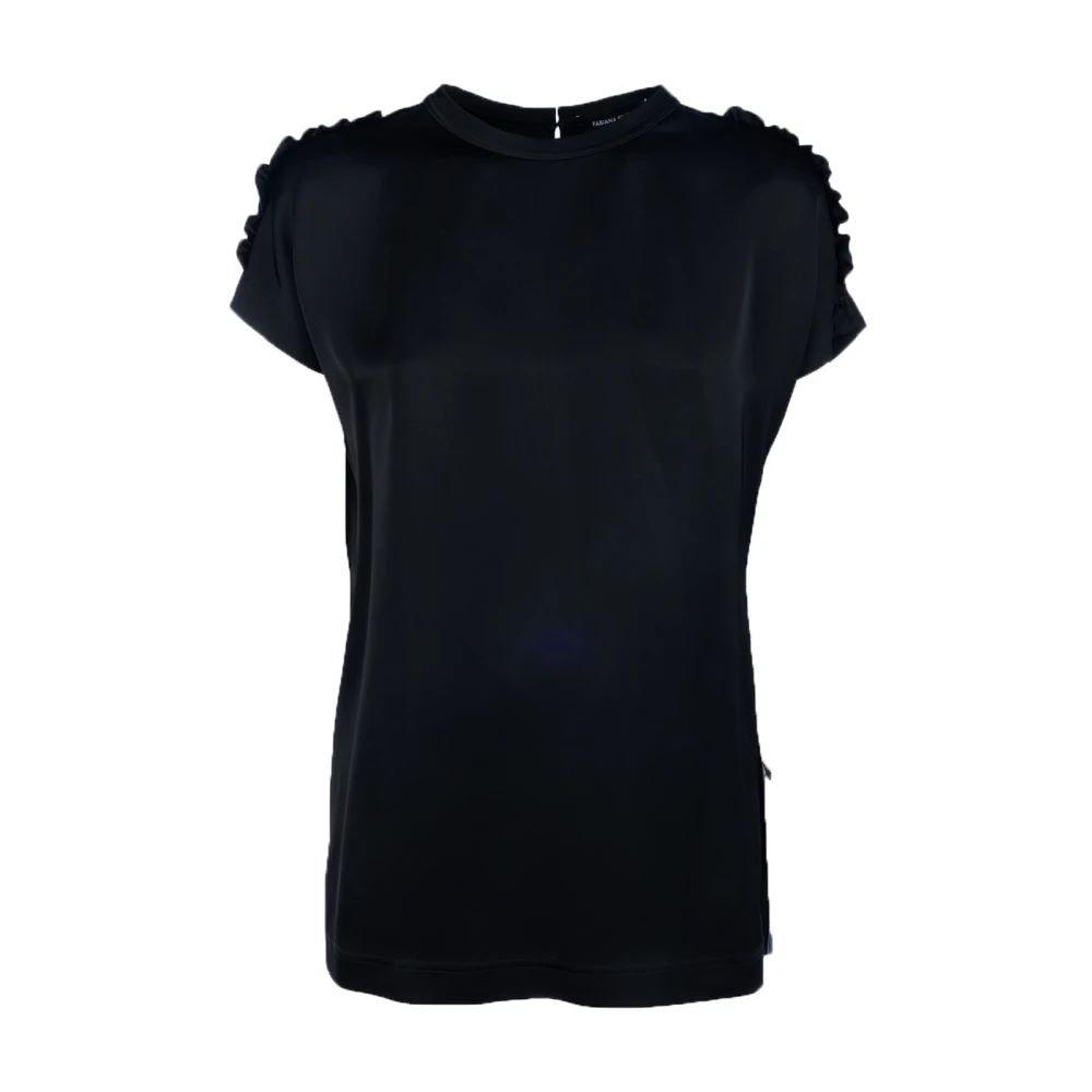 Fabiana Filippi Casual Katoenen T-Shirt voor Mannen Black Dames