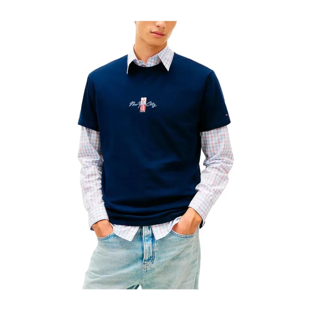 Tommy Hilfiger Blue Sign Block T-Shirt - Male - T-Shirts - Xl - Tops