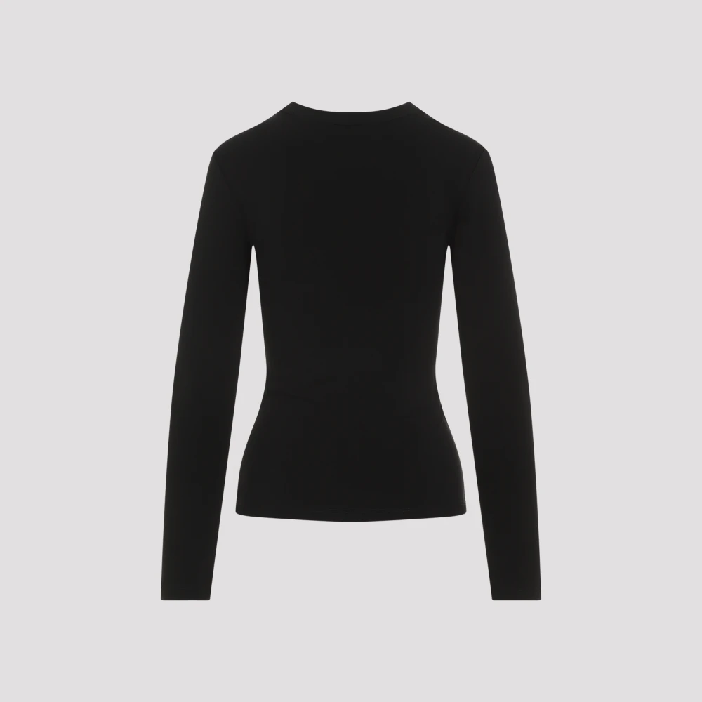 Paco Rabanne Stijlvol Zwart Top met Knoopdetails Black Dames