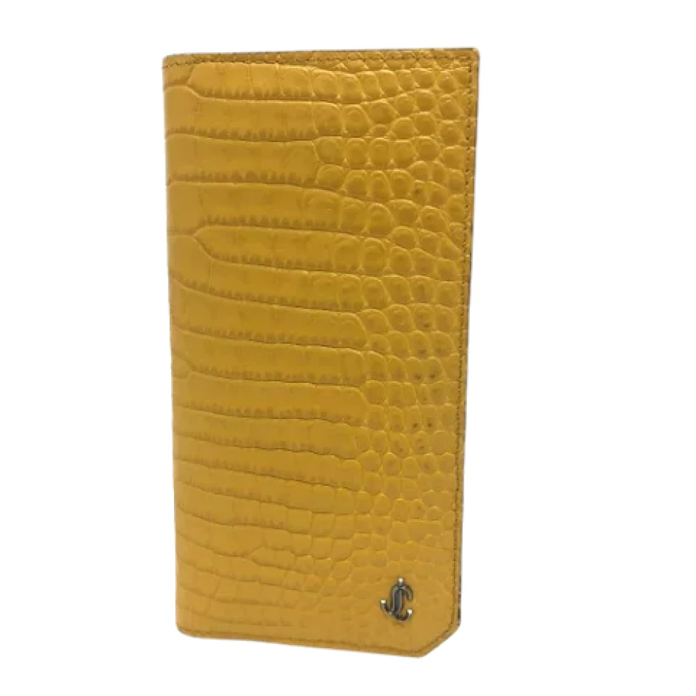 Jimmy Choo Pre-owned Leather wallets Yellow Dames