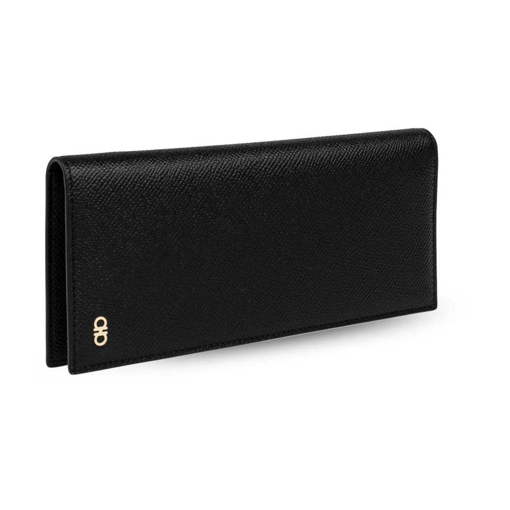 Salvatore Ferragamo Leren portemonnee Black Heren