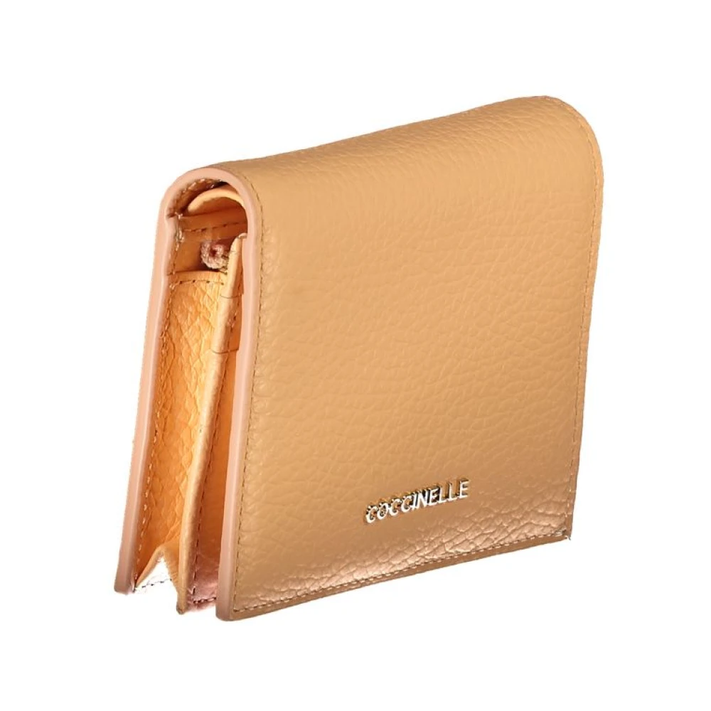 Coccinelle Stijlvol Leren Portemonnee met Diverse Functies Orange Dames