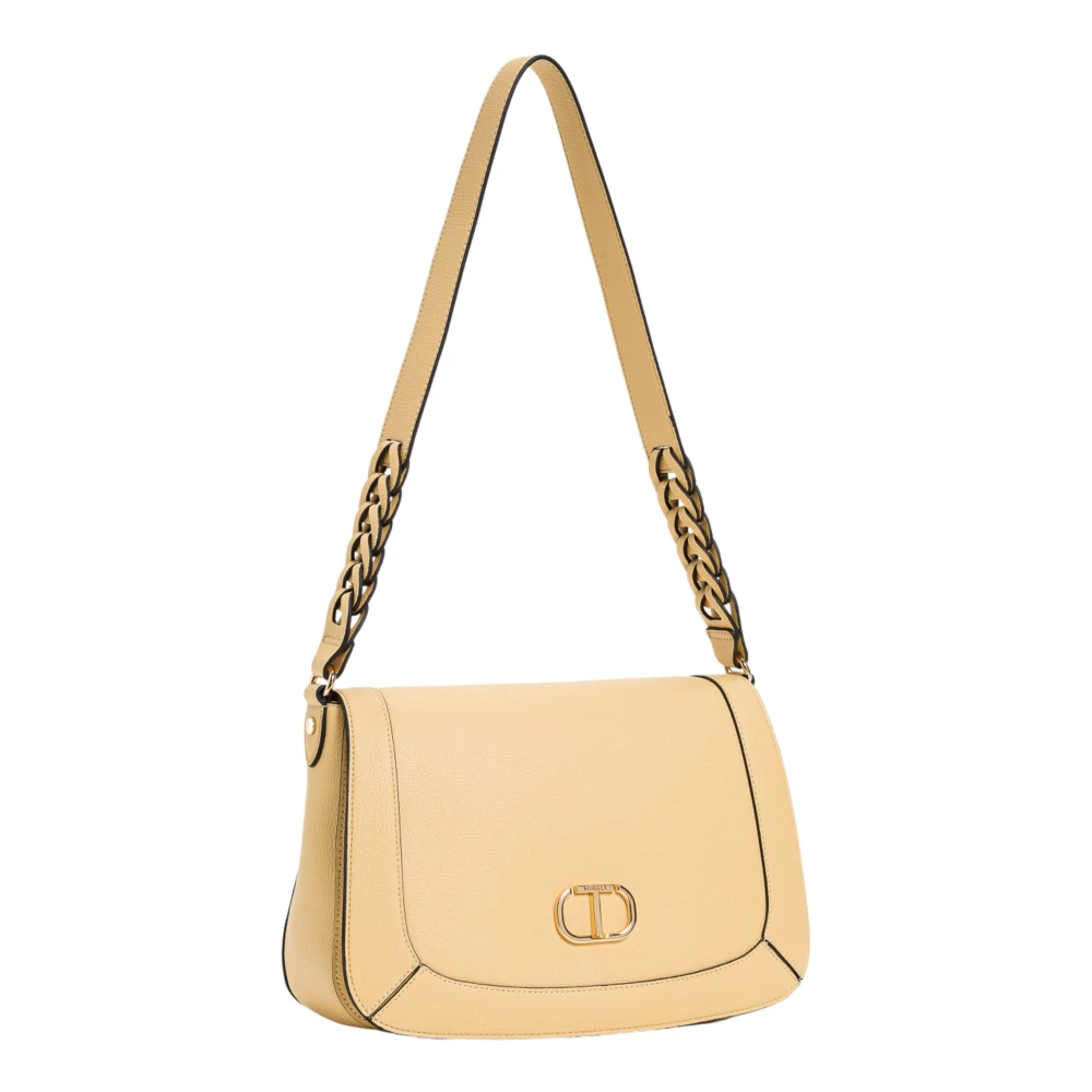 Twinset Gele Logo Tas van PU Materiaal Yellow Dames