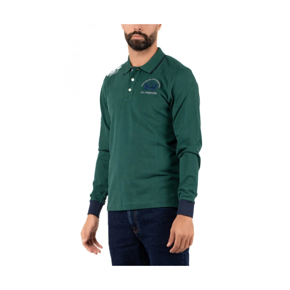 LA MARTINA Heren Polo Klassieke Stijl Green Heren