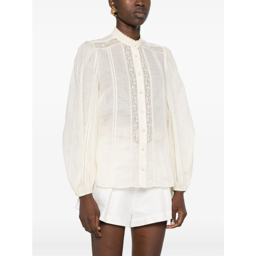 Zimmermann Trim Shirt voor Stijlvolle Look Beige Dames