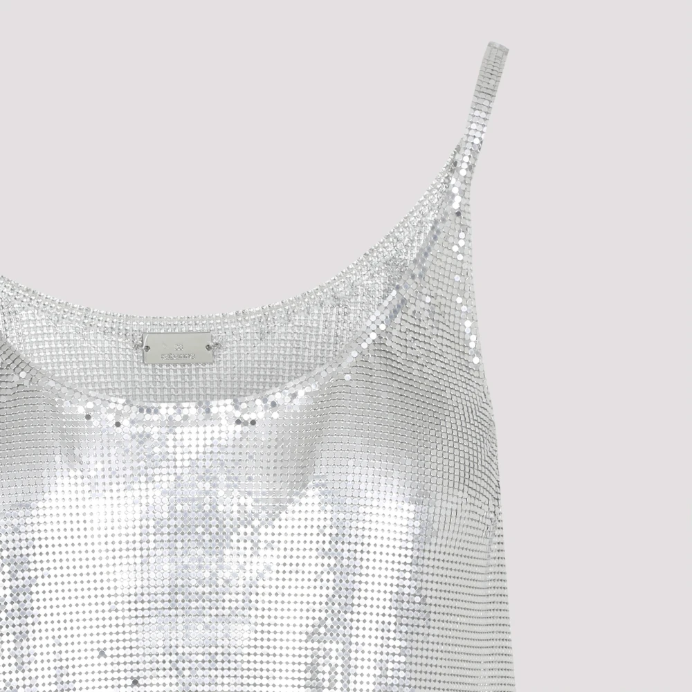 Paco Rabanne Metallic Topkleding voor Vrouwen Gray Dames