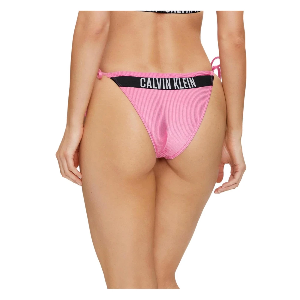 Calvin Klein Zijdelingse Strik Zwemkleding Collectie Lente Zomer Pink Dames