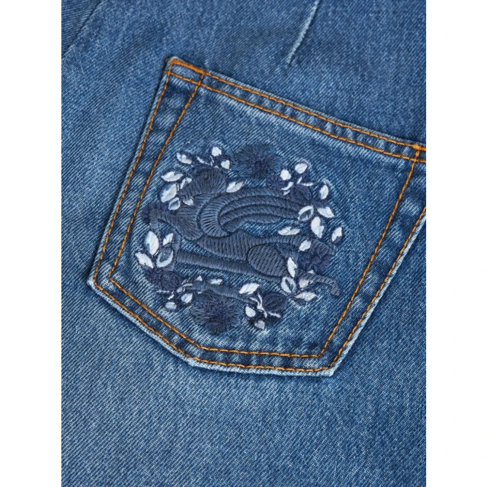 ETRO Wide Jeans Blue Dames
