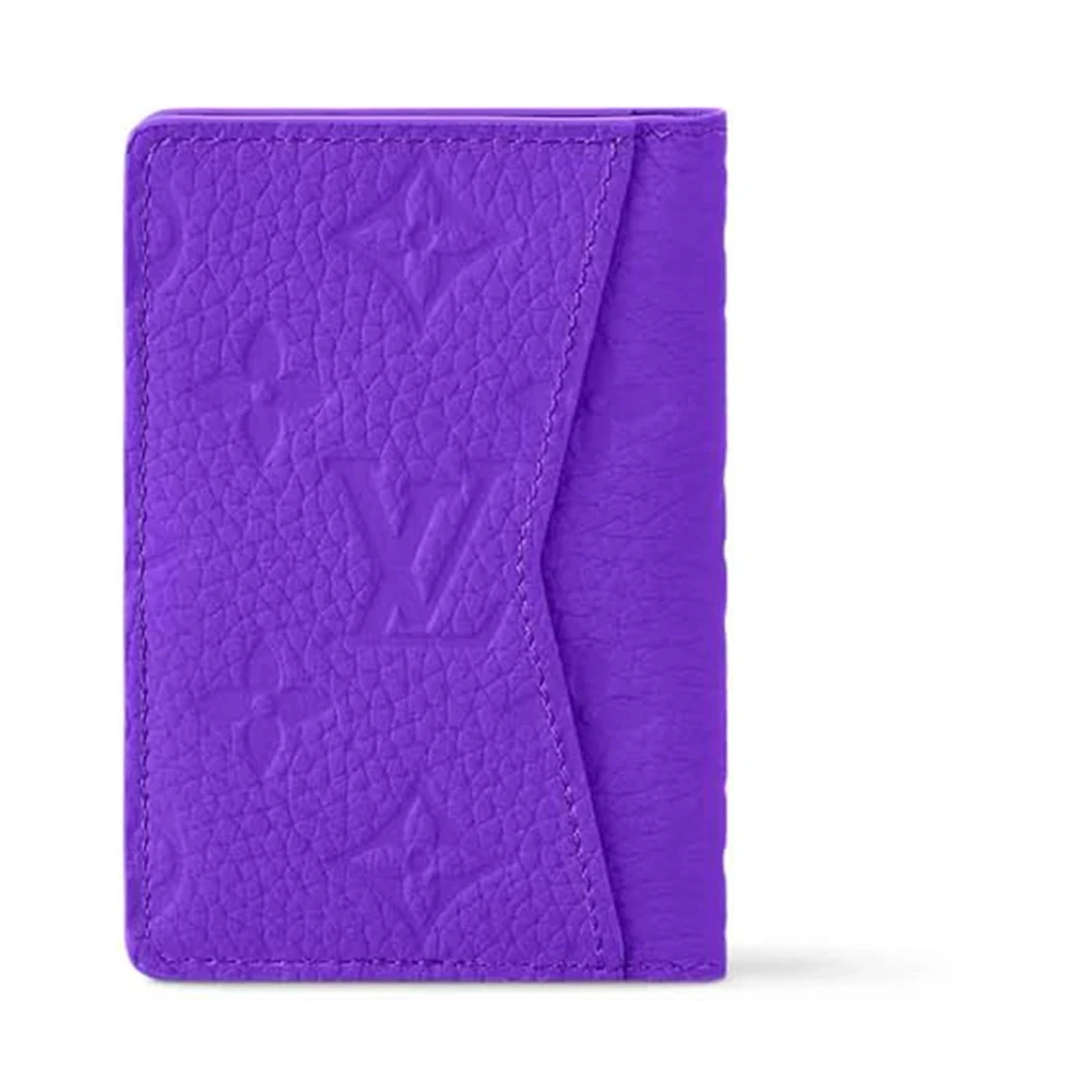 Louis Vuitton Paarse Monogram Leren Portemonnee Purple Dames