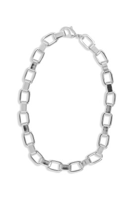 silver-choker-chain-lobster-claw-necklace
