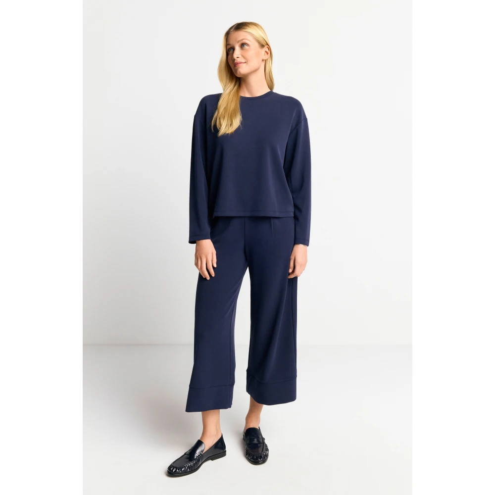 Rich & Royal Zachte Crew Neck T-Shirt Blue Dames