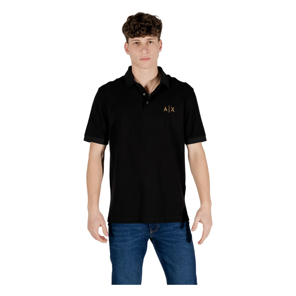 Armani Exchange Korte Mouw Polo Lente Zomer Collectie Black Heren