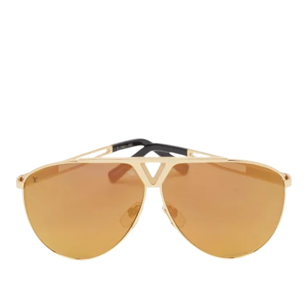 Louis Vuitton Vintage Pre-owned Metal sunglasses Yellow Dames